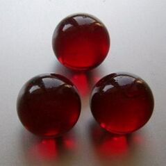 Glaskugel Glasmurmel 25 Murmeln bernsteinfarben transparent 16mm GS9B10016 