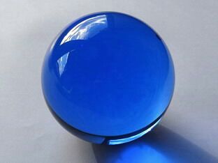 Crystal glass ball blue