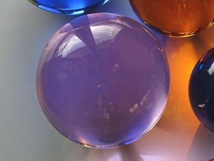 Crystal glass ball lilac