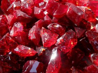 glass rocks | glass stones in color ruby red