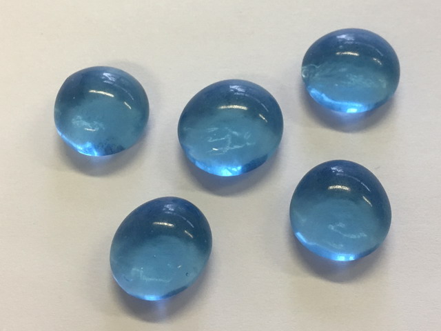 19mm 3/4 Flat Glass Marbles, Light Blue Transparent, Glass Gems, Cabochons,  Mosaics, Glass Nuggets 